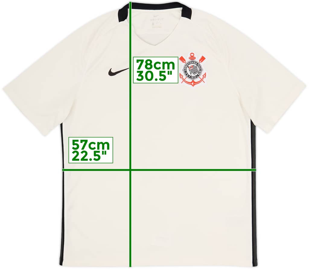 2016 Corinthians Home Shirt - 9/10 - (XL)