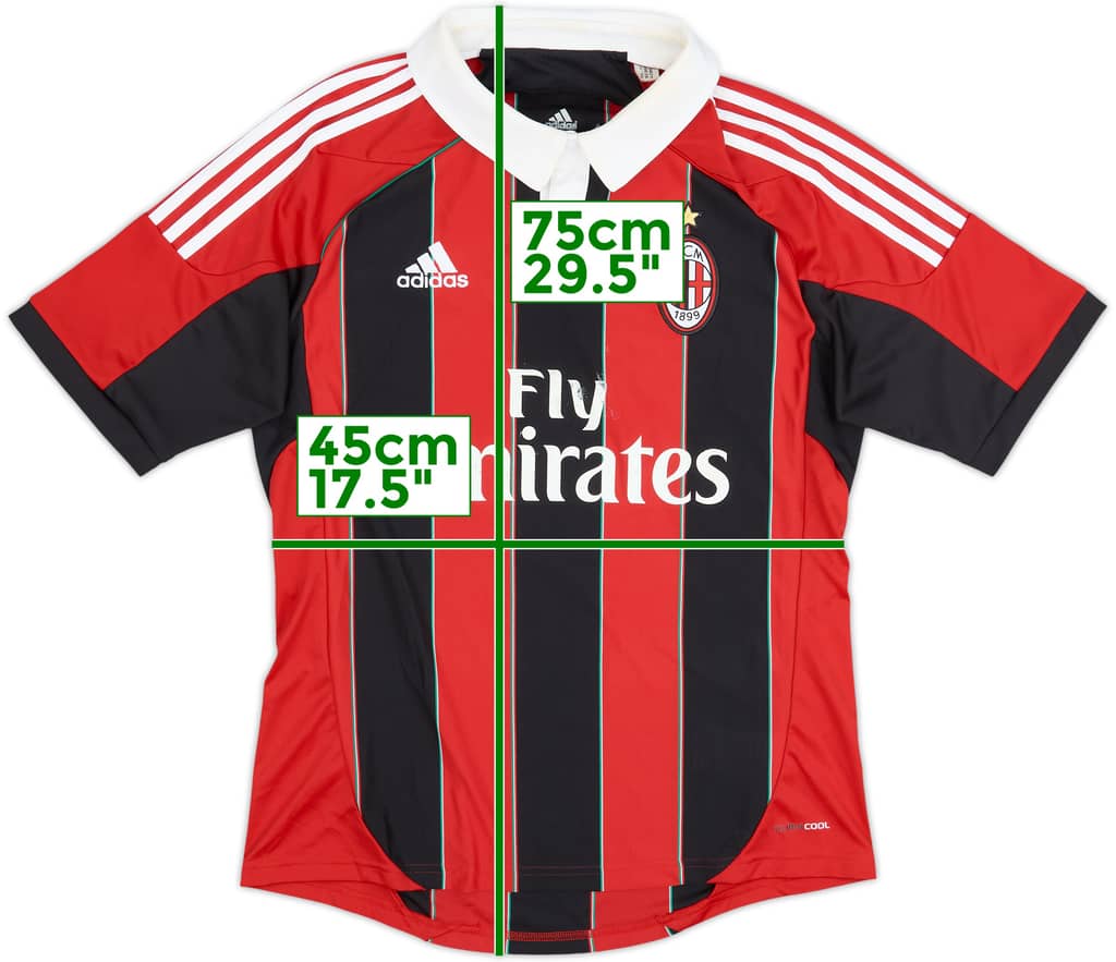 2012-13 AC Milan Home Shirt - 5/10 - (M)