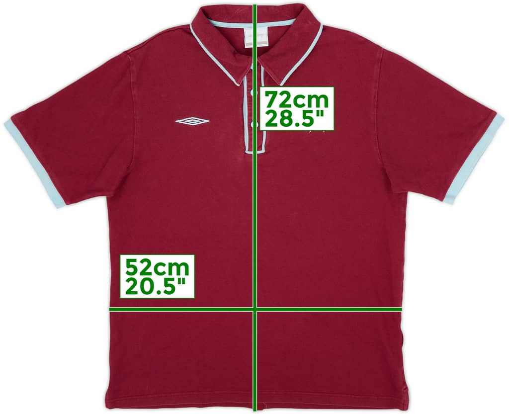 2007-08 West Ham Umbro Polo Shirt - 7/10 - (XL)