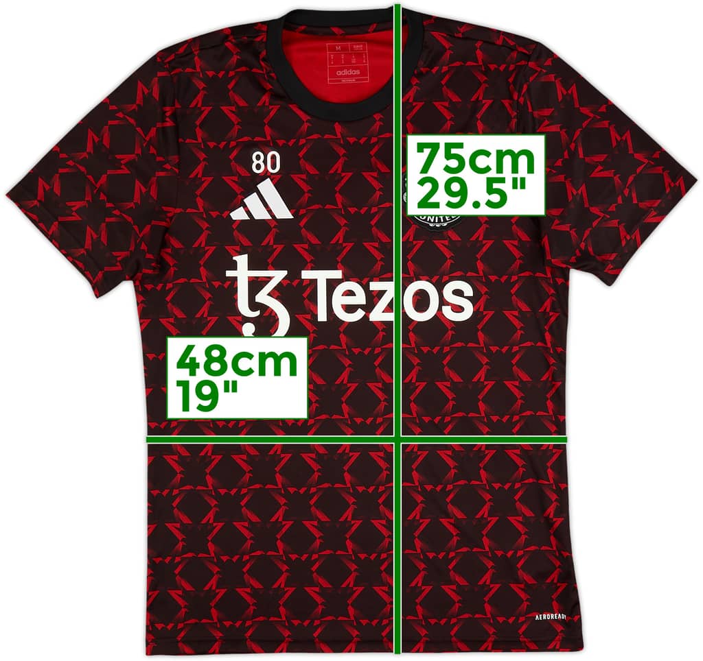 2024-25 Manchester United Player Issue adidas Training Shirt #80 - 10/10 - (M)