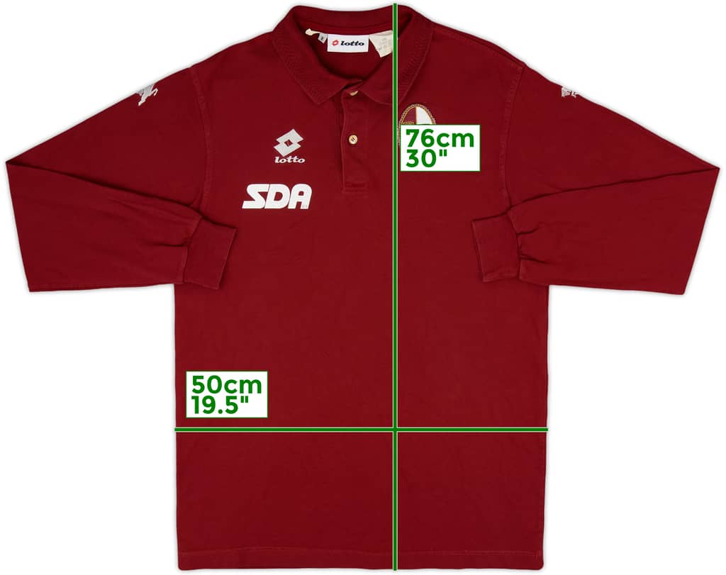 1995-96 Torino Lotto Polo L/S Shirt - 5/10 - (M)