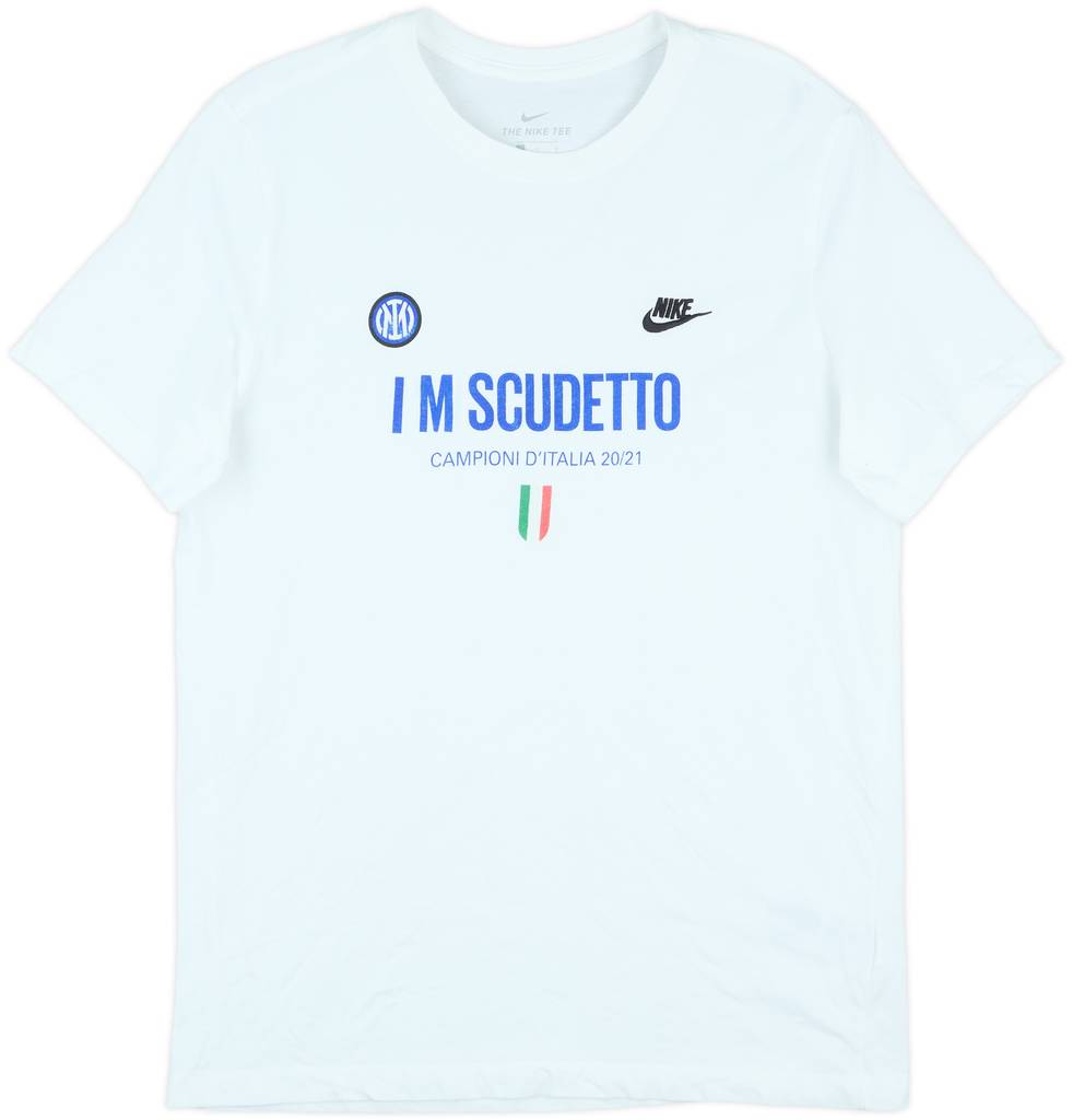 2020-21 Inter Milan Nike Scudetto 20/21 Graphic Tee - 7/10 - (L)