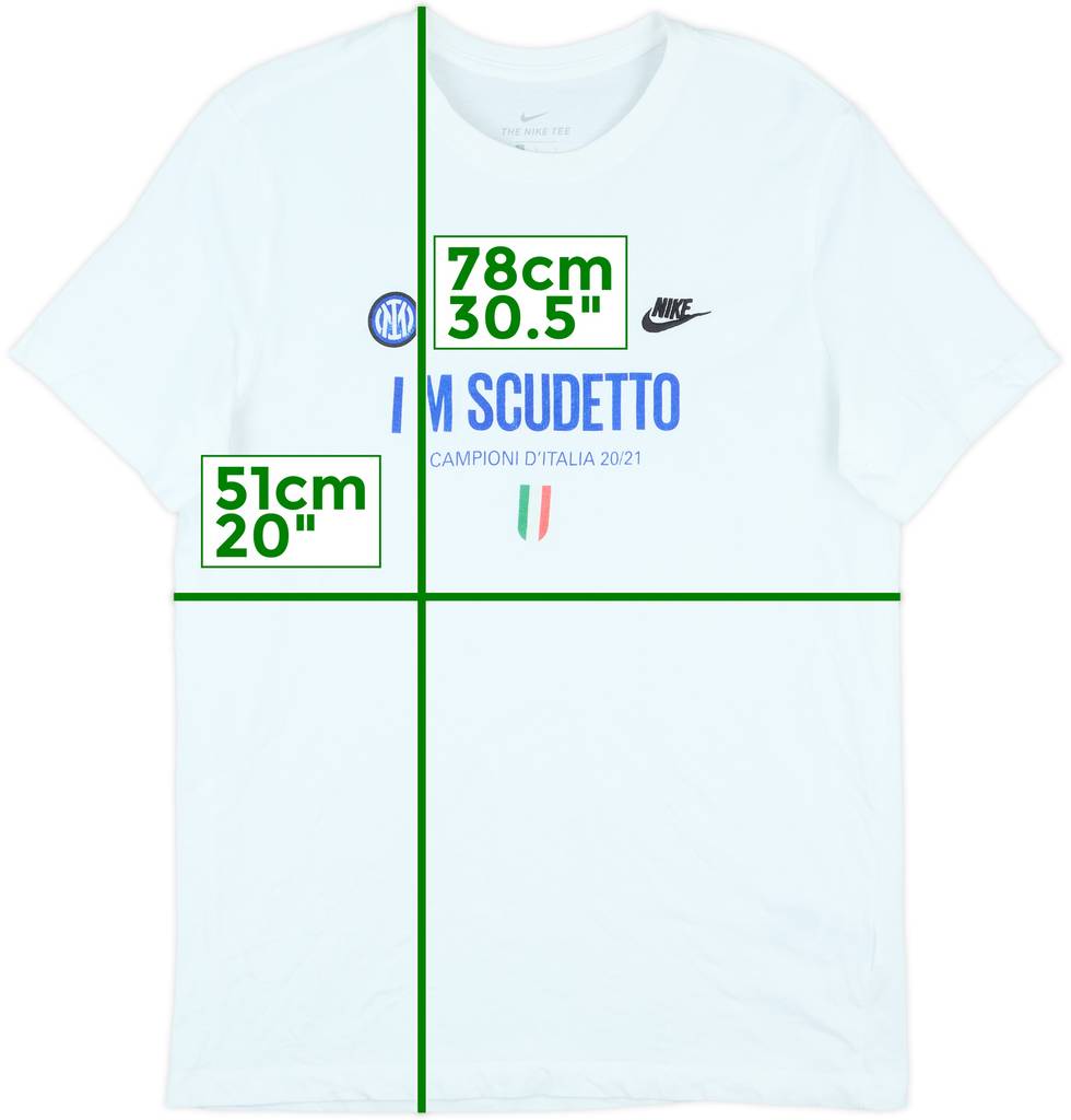 2020-21 Inter Milan Nike Scudetto 20/21 Graphic Tee - 7/10 - (L)