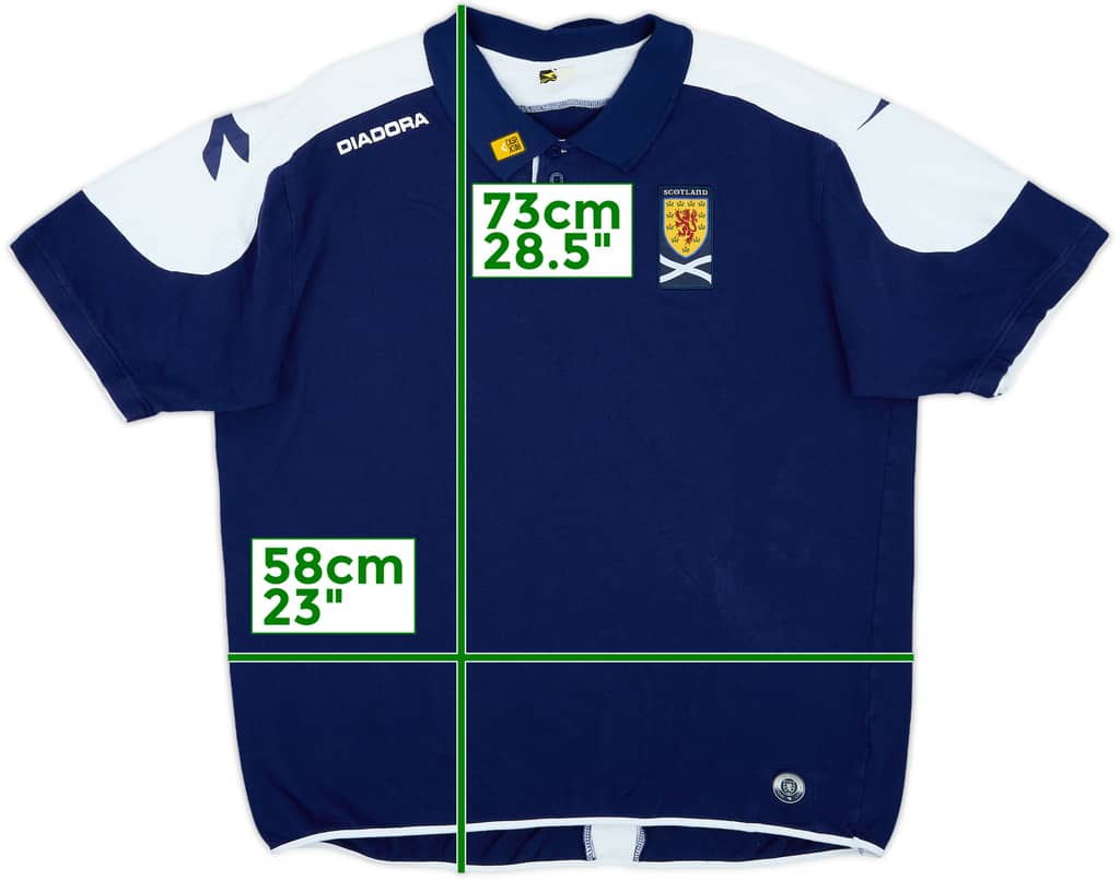 2007-08 Scotland Diadora Polo Shirt - 8/10 - (XL)