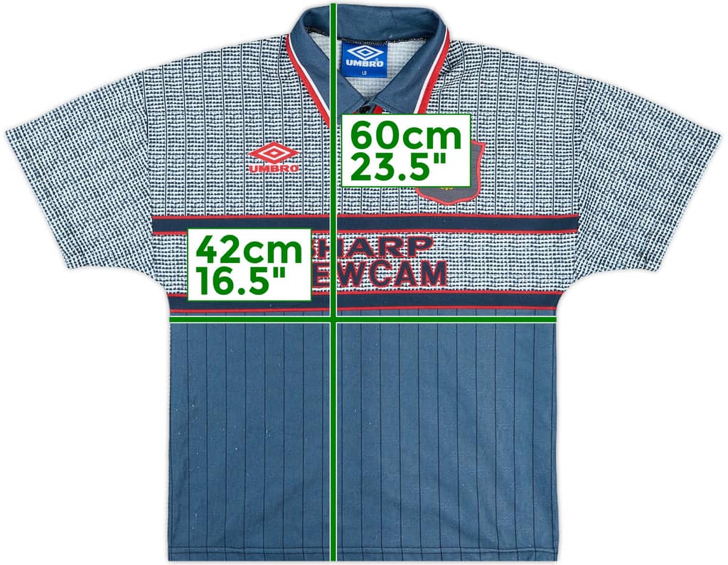 1995-96 Manchester United Away Shirt - 8/10 - (L.Boys)