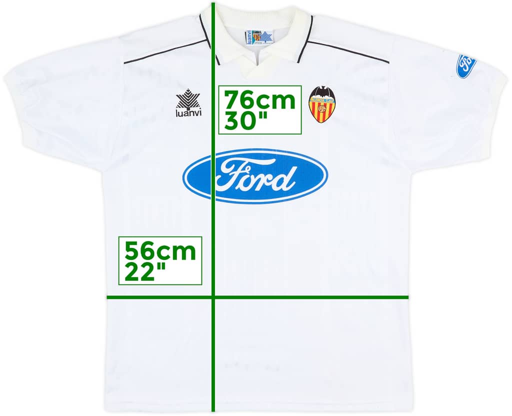 1995-96 Valencia Home Shirt - 8/10 - (L)