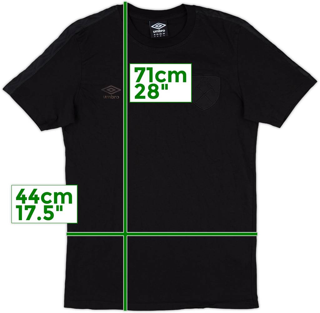 2018-19 West Ham Umbro Blackout Crest Tee - 10/10 - (S)
