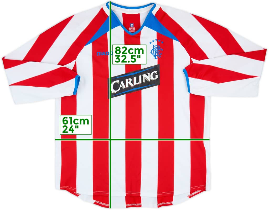 2003-04 Rangers Away L/S Shirt - 7/10 - (XL)