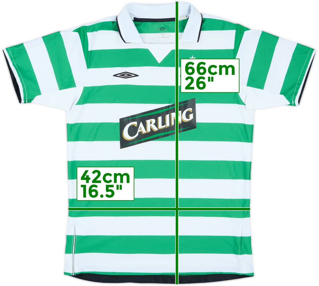 2004-05 Celtic Home Shirt - 9/10 - (L.Boys)