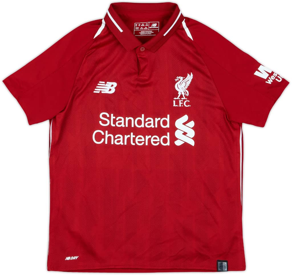 2018-19 Liverpool Home Shirt - 10/10 - (M.Boys)