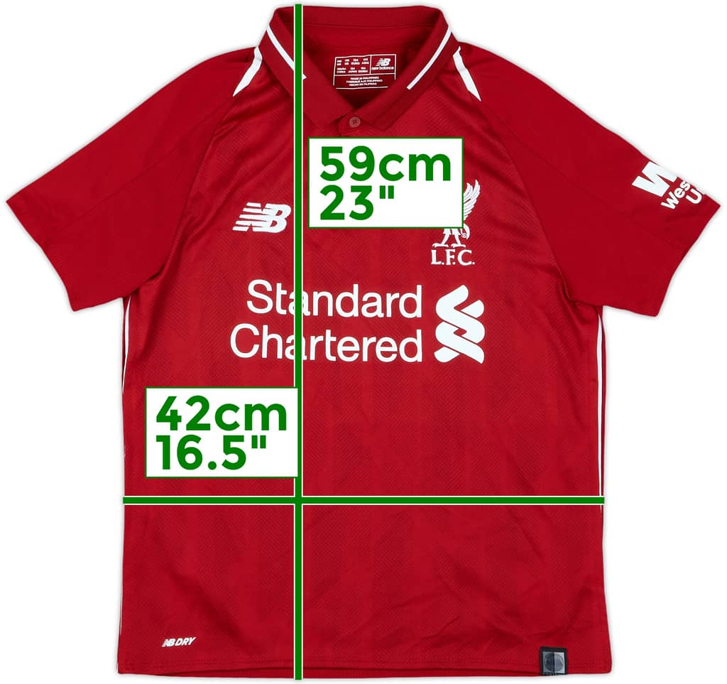 2018-19 Liverpool Home Shirt - 10/10 - (M.Boys)