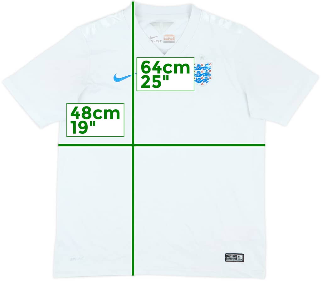 2014-15 England Home Shirt - 5/10 - (XL.Boys)