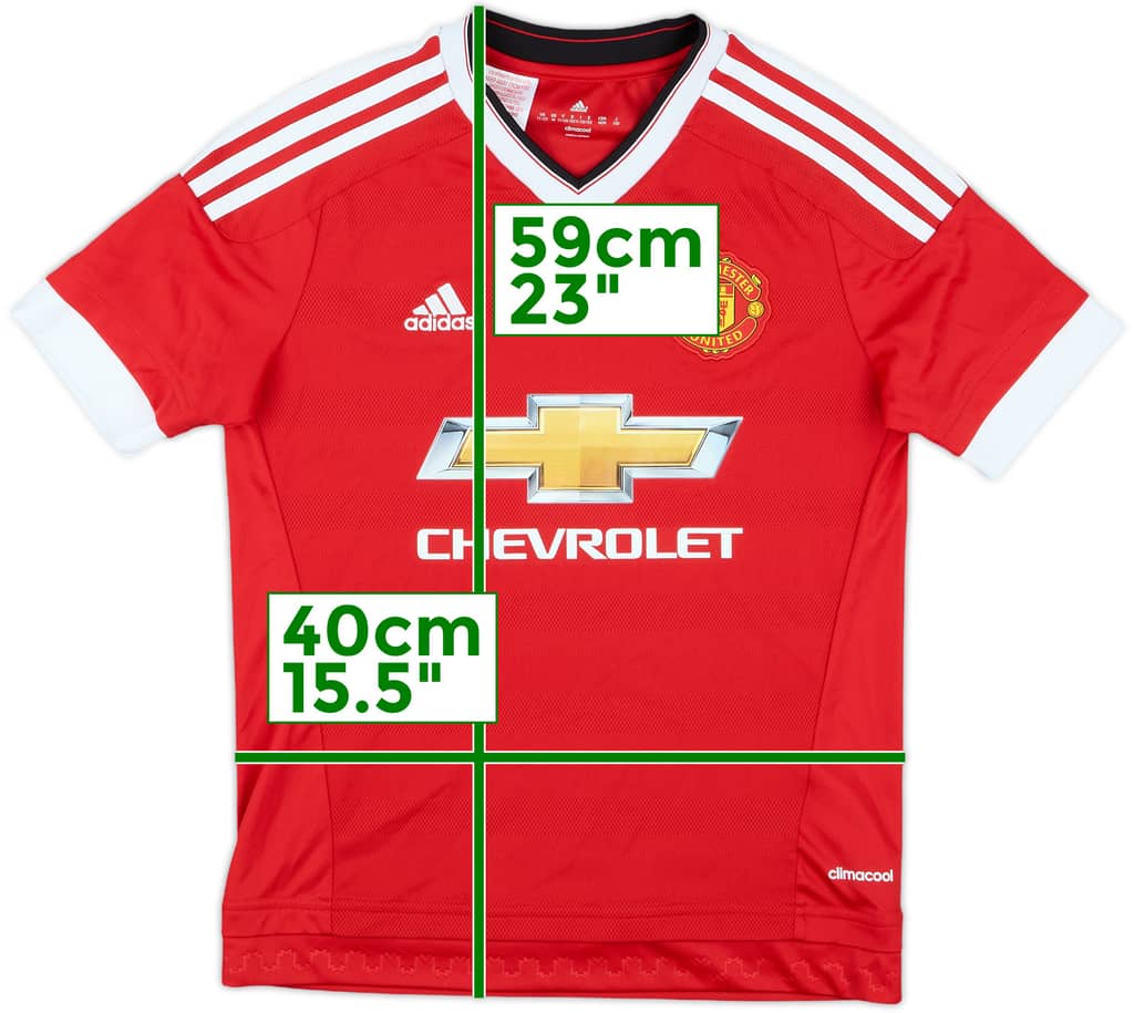 2015-16 Manchester United Home Shirt - 10/10 - (M.Boys)