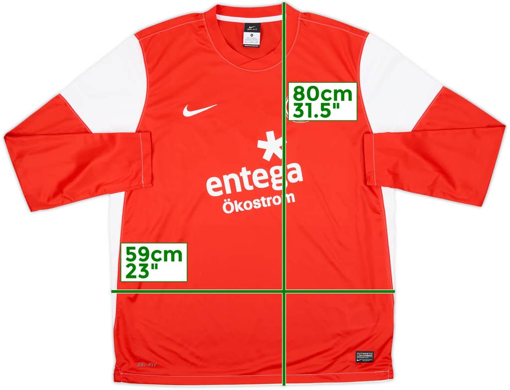 2011-12 FSV Mainz Home L/S Shirt - 10/10 - (XL)