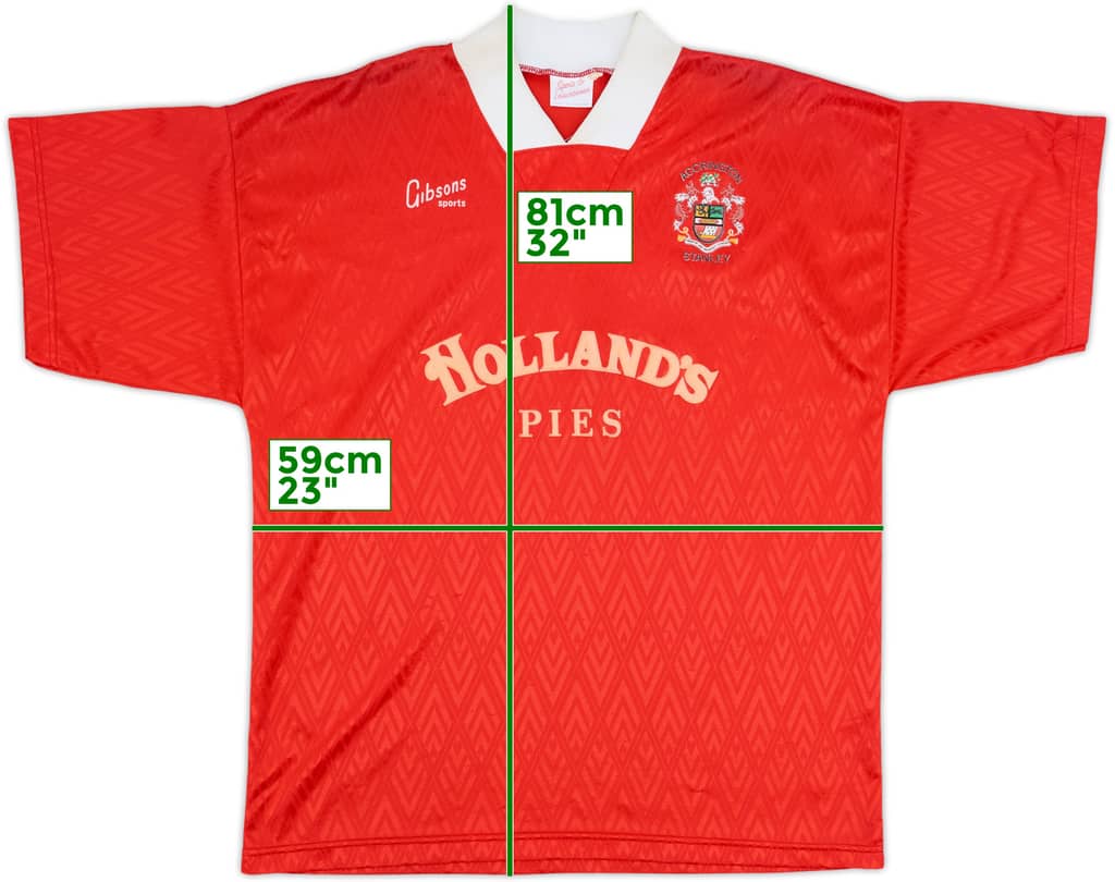 1992-93 Accrington Stanley Home Shirt - 8/10 - (XL)