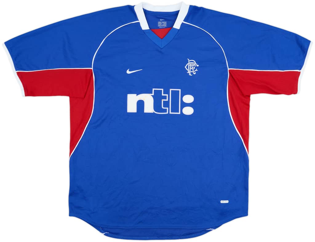 2001-02 Rangers Home Shirt - 7/10 - (XL)