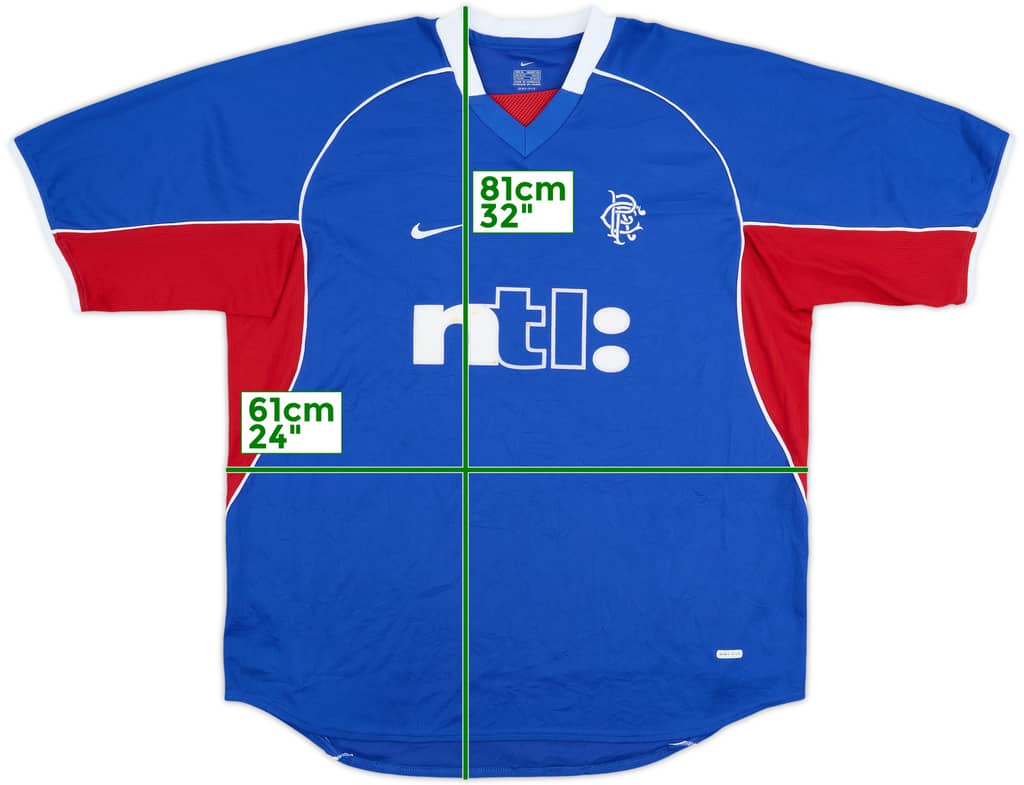 2001-02 Rangers Home Shirt - 7/10 - (XL)