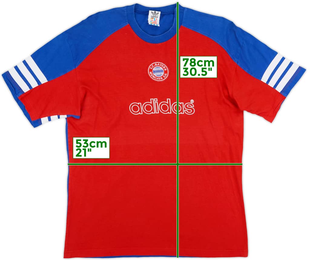 1995-96 Bayern Munich adidas Cotton Tee - 7/10 - (L)