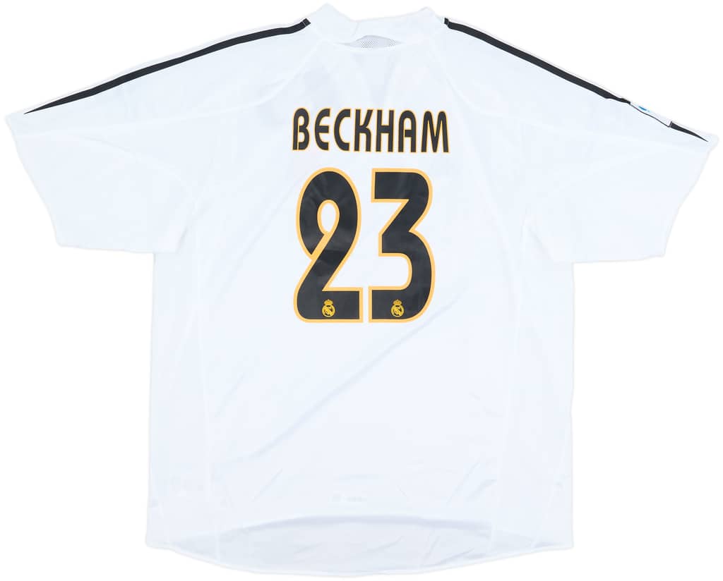 2004-05 Real Madrid Home Shirt Beckham #23 (XL)