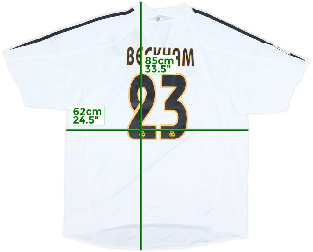 2004-05 Real Madrid Home Shirt Beckham #23 (XL)