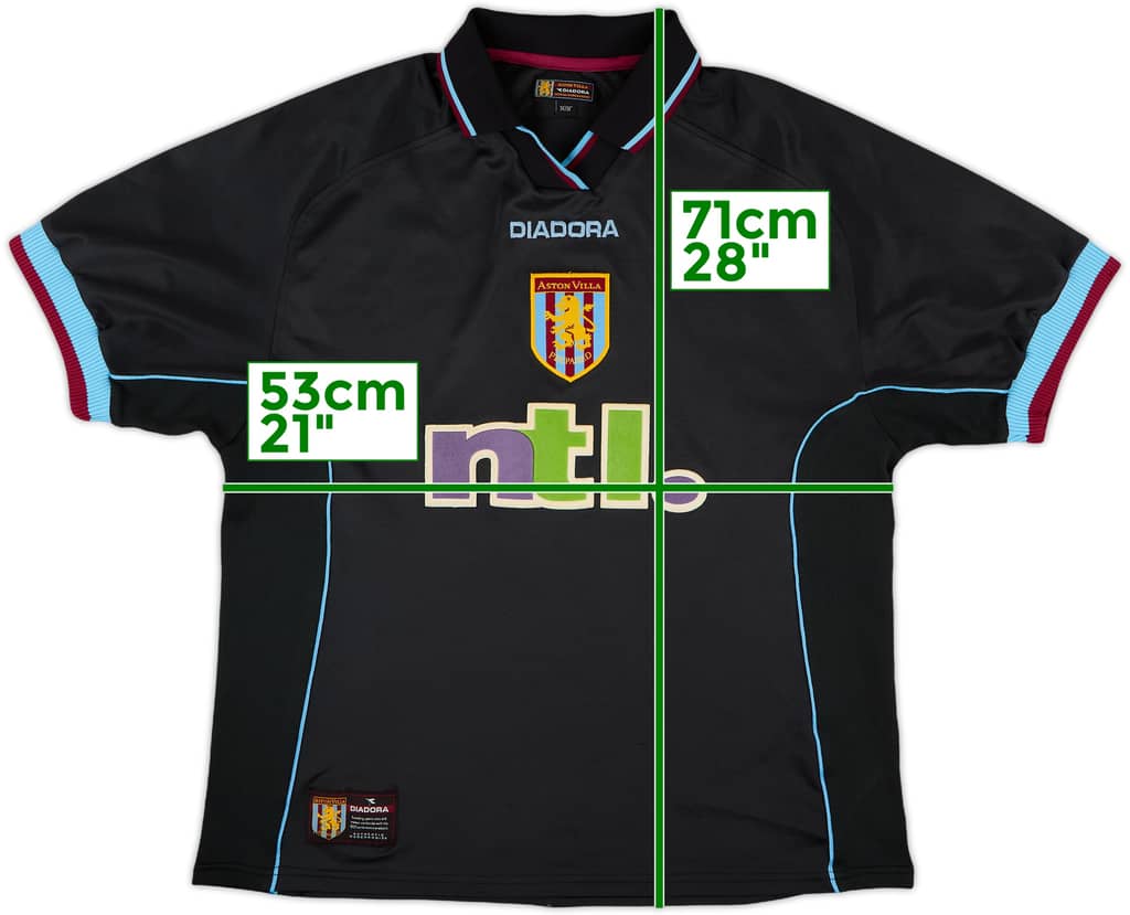 2000-01 Aston Villa Away Shirt - 4/10 - (XL.Boys)