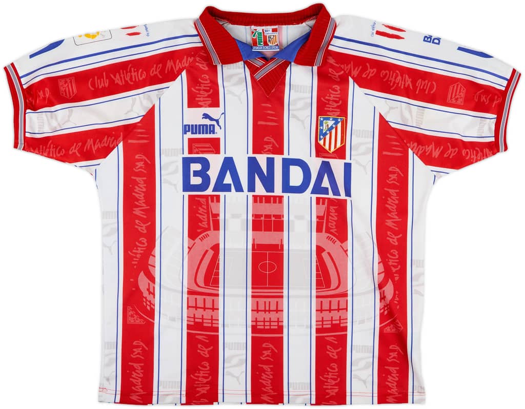 1996-97 Atletico Madrid Home Shirt - 8/10 - (XL)