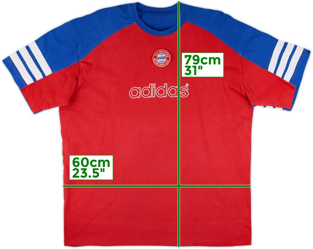 1995-96 Bayern Munich adidas Cotton Tee - 7/10 - (XXL)