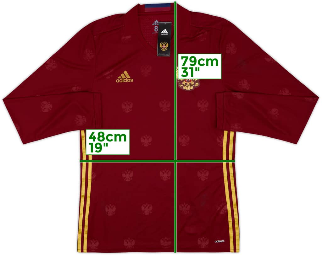 2016-17 Russia Player Issue Home L/S Shirt (L)