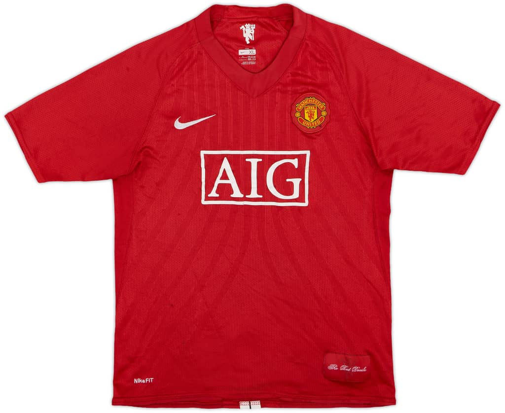 2007-09 Manchester United Home Shirt - 6/10 - (XL.Boys)