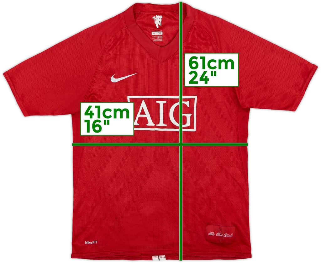 2007-09 Manchester United Home Shirt - 6/10 - (XL.Boys)