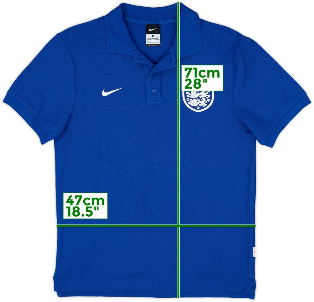 2014-16 England Nike Polo Shirt - 9/10 - (M)