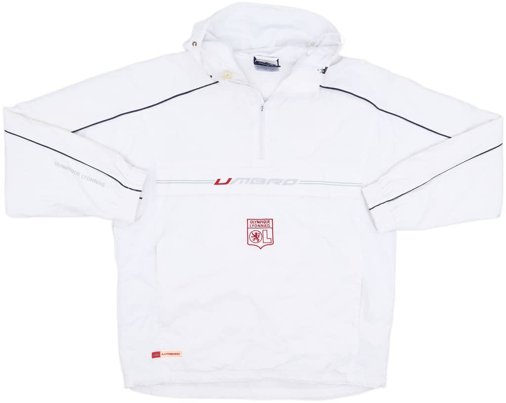 2002-03 Lyon Umbro 1/2 Zip Hooded Rain Jacket - 4/10 - (M)