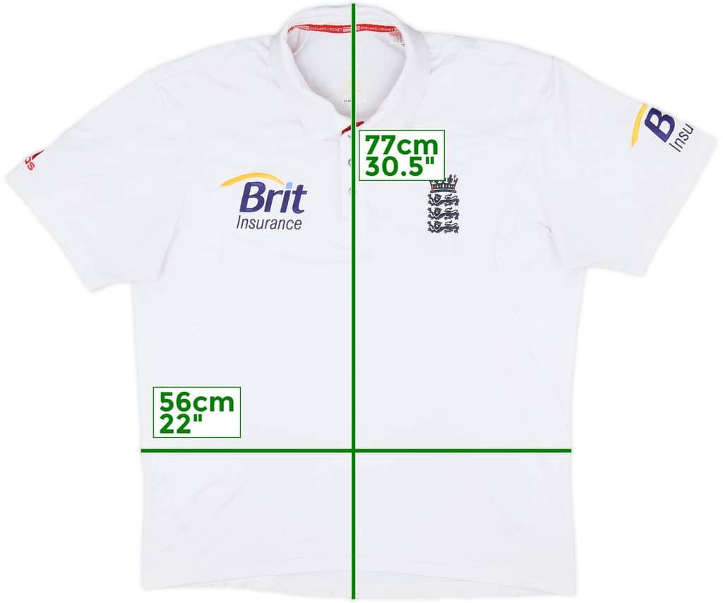2010 England Cricket Test Shirt - 8/10 - (L)