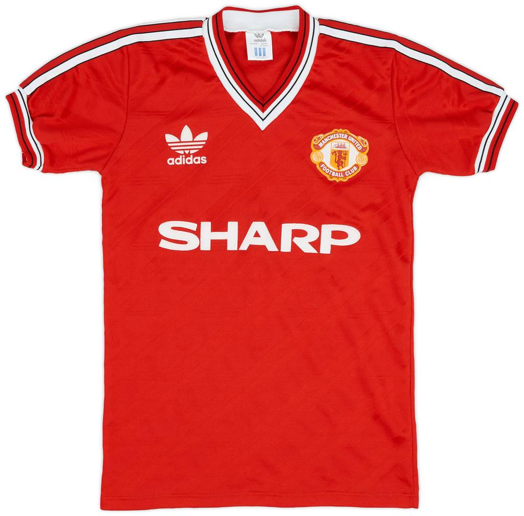 1986-88 Manchester United Home Shirt - 9/10 - (Y)