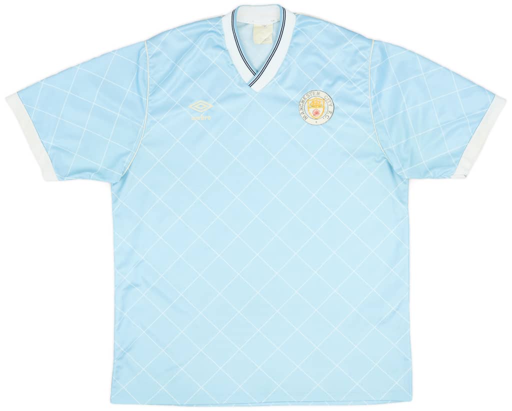 1987-89 Manchester City Home Shirt - 7/10 - (L)
