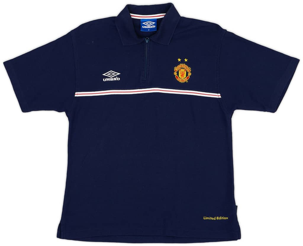 1998-99 Manchester United 'Limited Edition' Umbro Polo Shirt - 9/10 - (M)