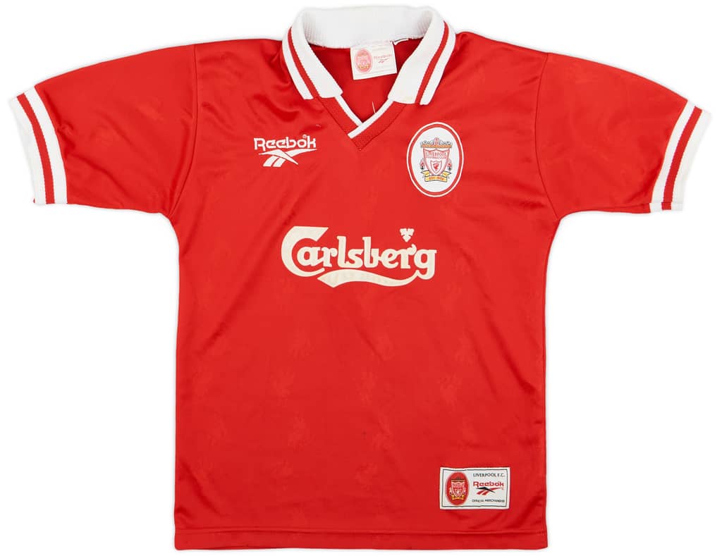 1996-98 Liverpool Home Shirt - 7/10 - (M.Boys)