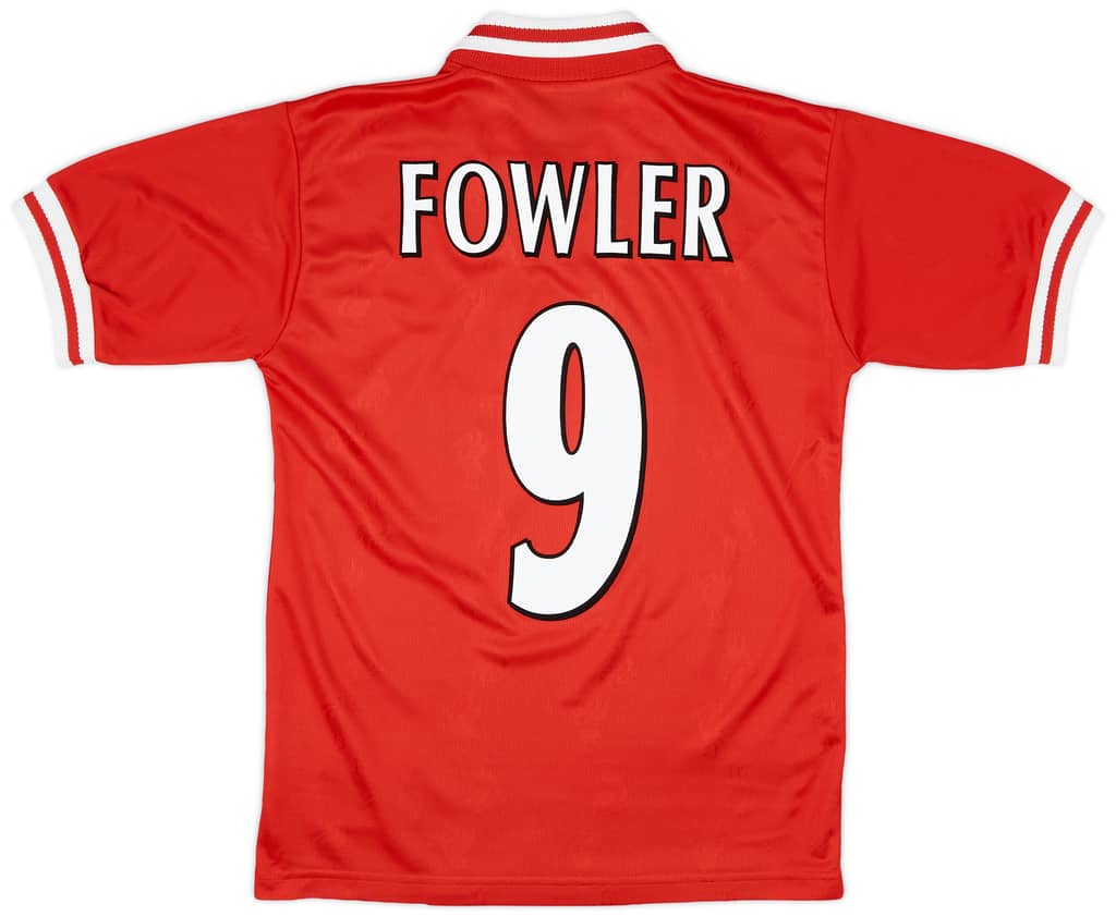 1996-98 Liverpool Home Shirt Fowler #9 - 9/10 - (Y)