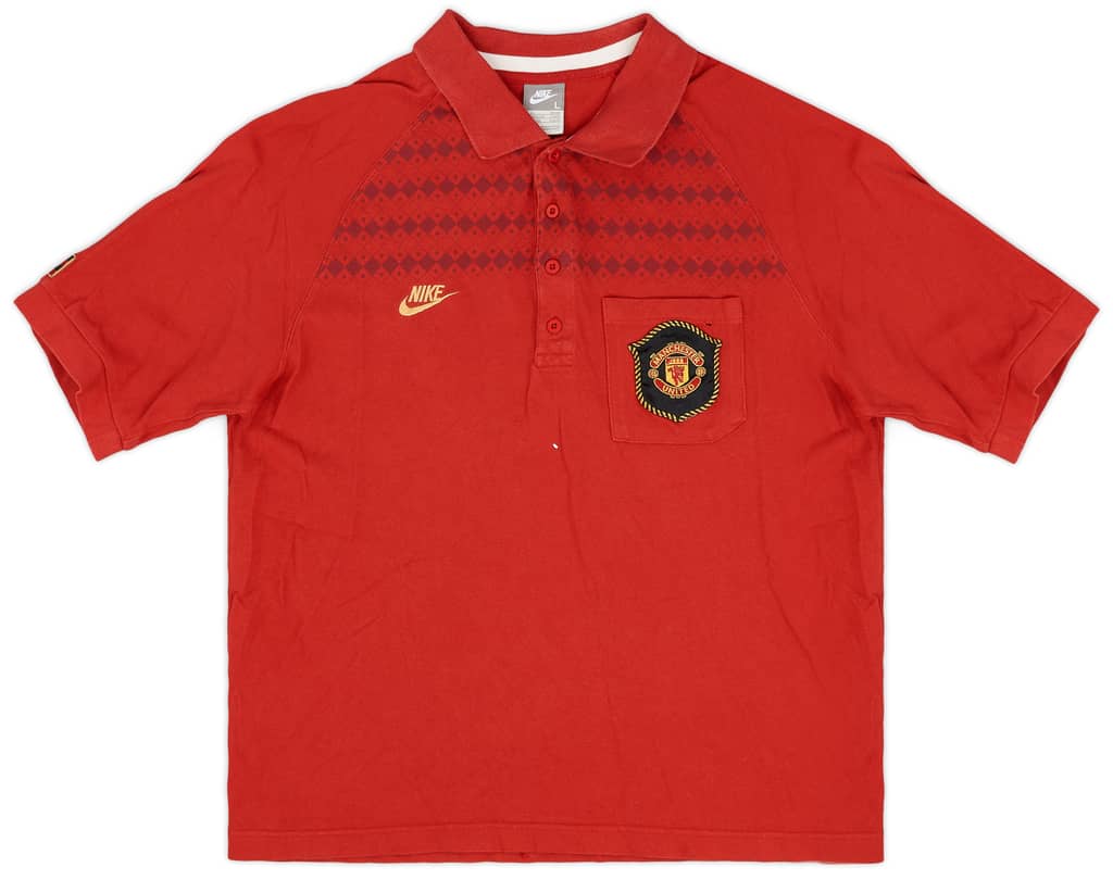 2008-09 Manchester United Nike Polo Shirt - 7/10 - (L)