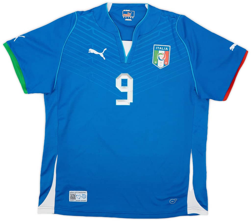 2013 Italy Confederations Cup Home Shirt #9 - 7/10 - (L)