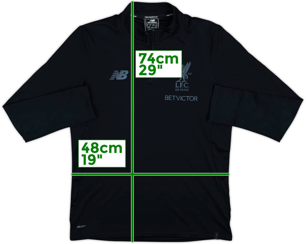 2017-18 Liverpool New Balance 1/4 Zip Drill Top - 5/10 - (M)