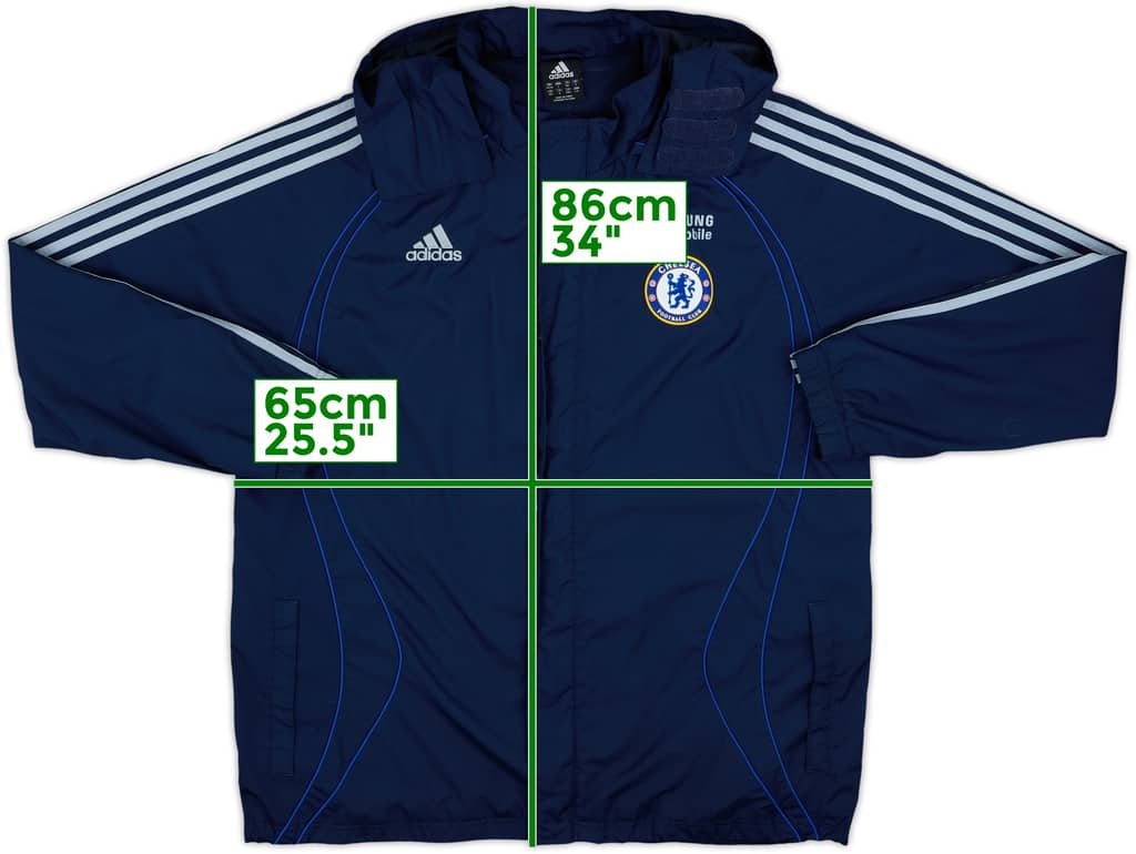 2006-07 Chelsea adidas Hooded Rain Jacket - 8/10 - (L/XL)