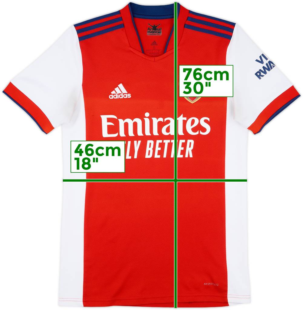 2021-22 Arsenal Home Shirt - 3/10 - (S)