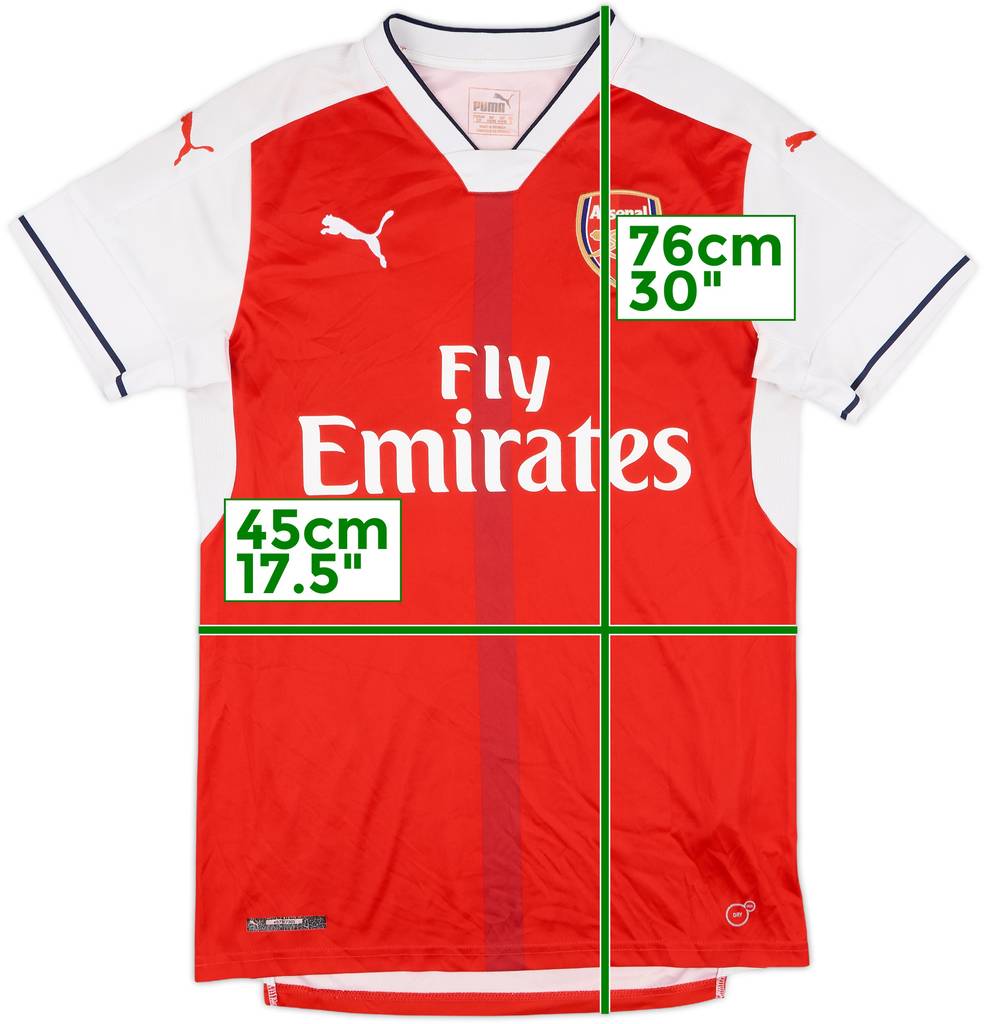 2016-17 Arsenal Home Shirt - 5/10 - (S)