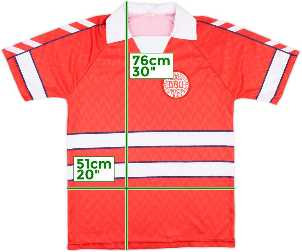 1988 Denmark Home Shirt - 9/10 - (L)