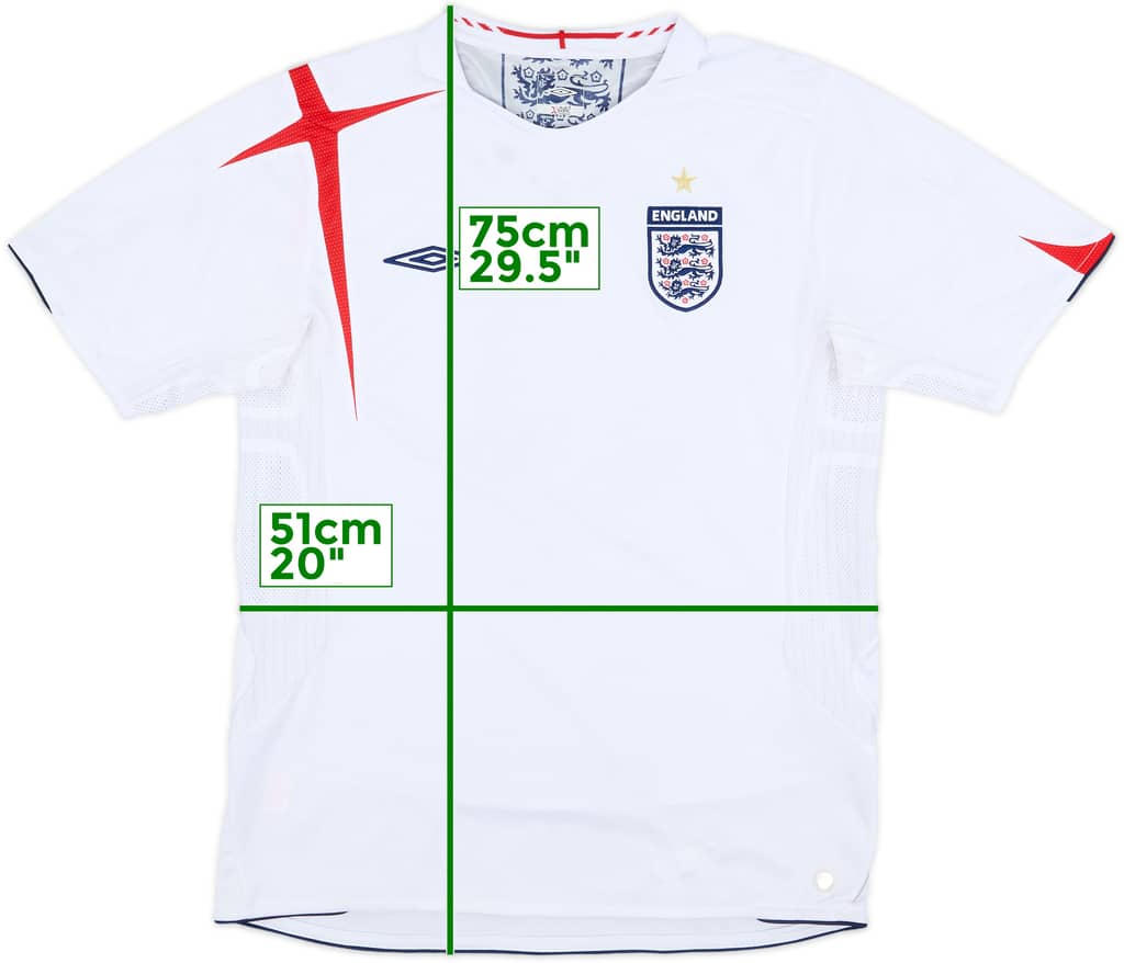 2005-07 England Home Shirt - 5/10 - (M)