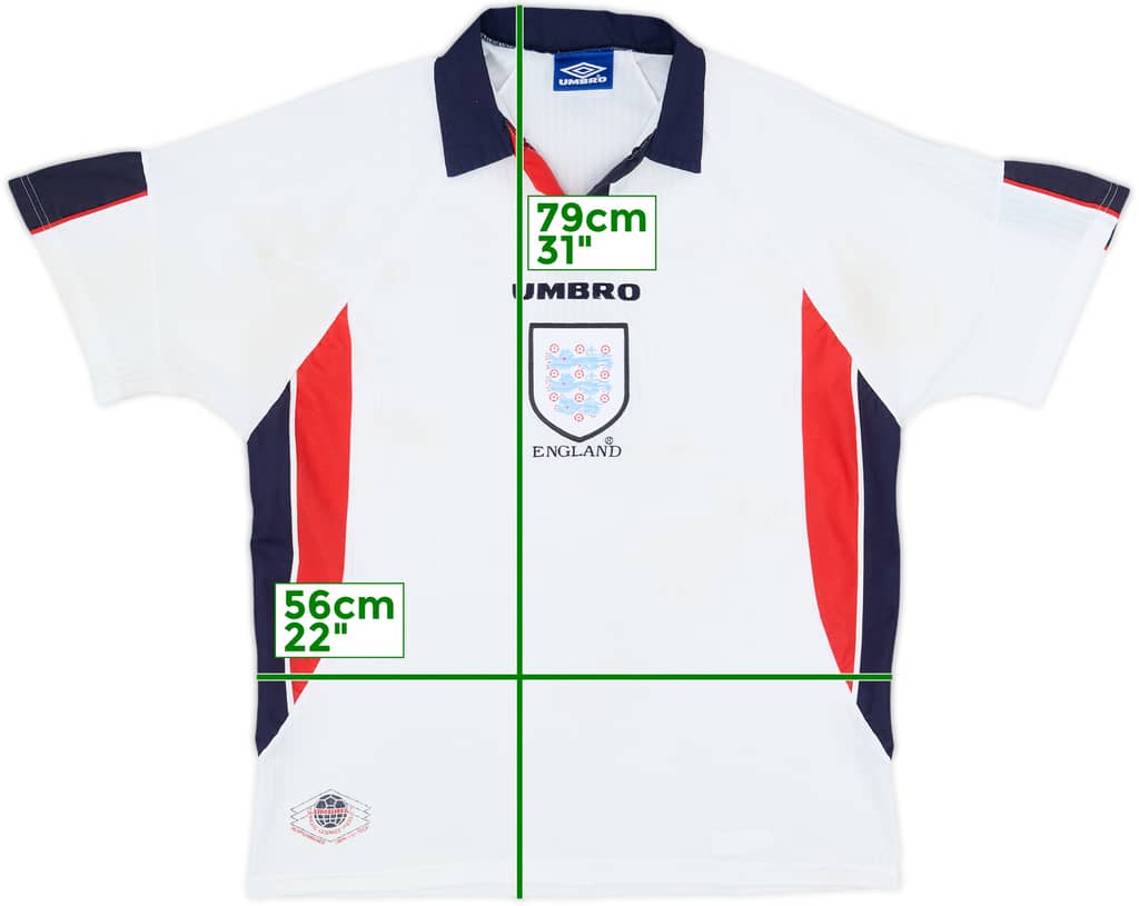 1997-99 England Home Shirt - 4/10 - (L)