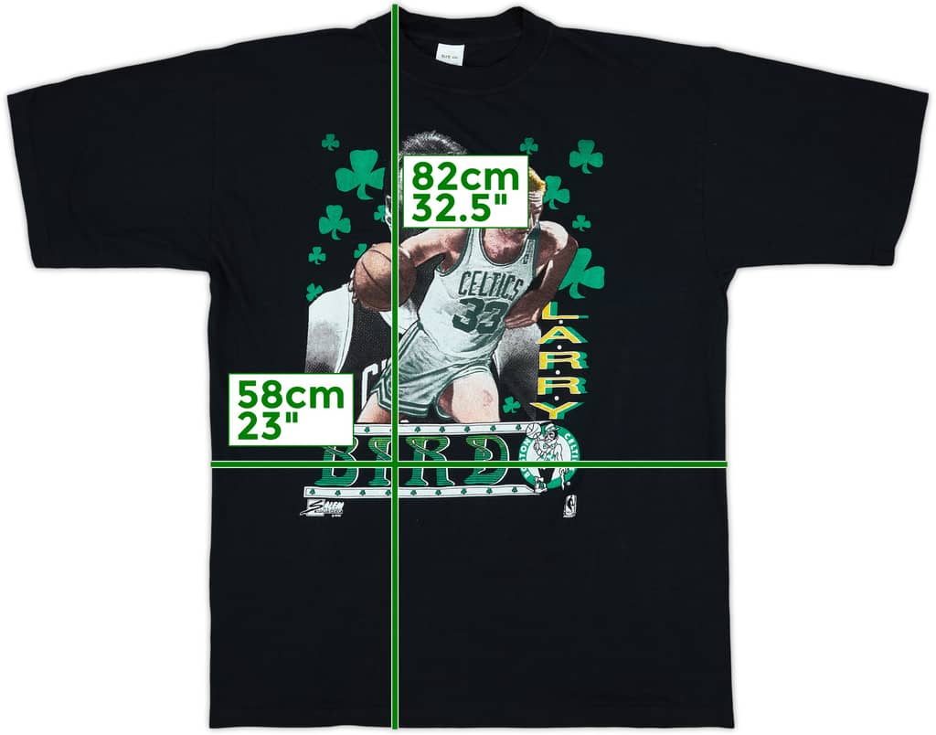 1990s Boston Celtics Larry Bird Salem Sportswear Graphic Tee - 9/10 - (XXL)