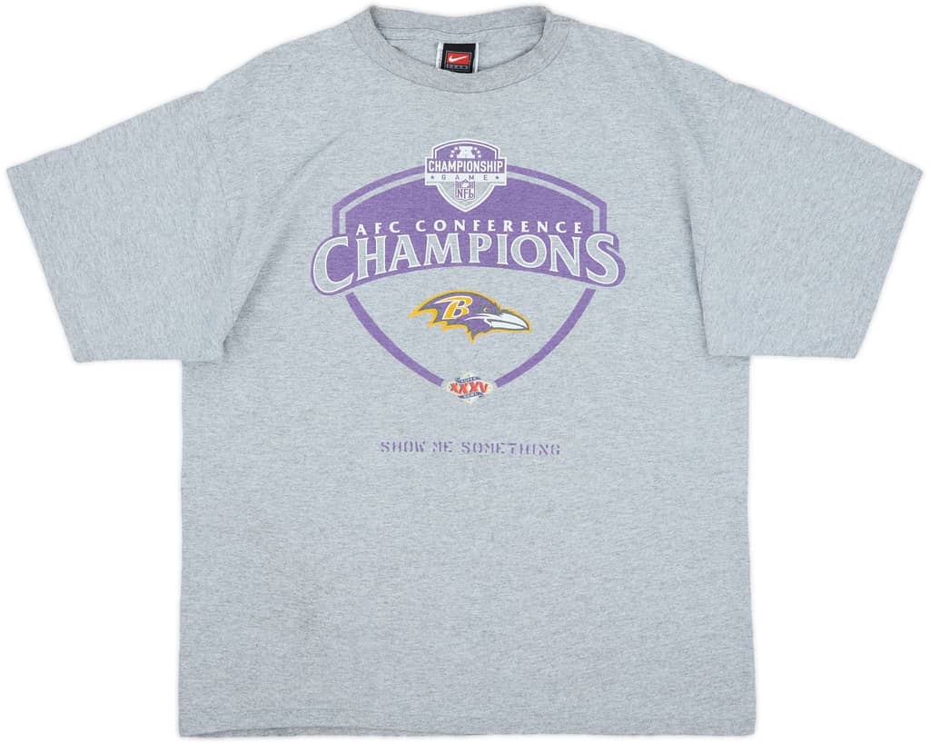 2001 Baltimore Ravens AFC Champions Nike Tee - 7/10 - (M)