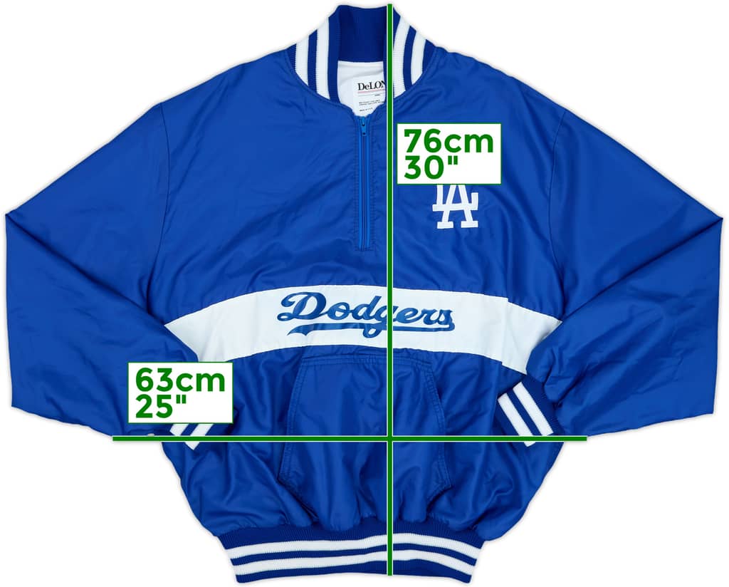 1990s LA Dodgers DeLong 1/4 Zip Windbreaker Jacket - 9/10 - (XL)